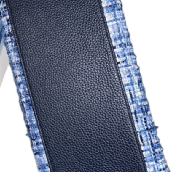 NEW Kate Spade ♠️ New York Blue Rowe Small Tweed Zip Top Satchel tote bag - Picture 6 of 10